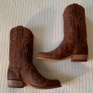 New Men’s Tecovas “The Cartwright” Scotch Goat Leather Cowboy Boots Size 9.5 D